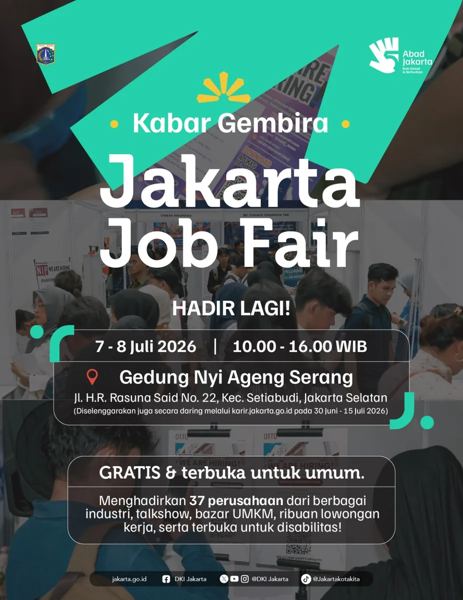 Job Fair Kabupaten Sampang 2026 (Suku Dinas TKTE Wilayah Kabupaten Sampang Barat) : 7-8 Juli 2026